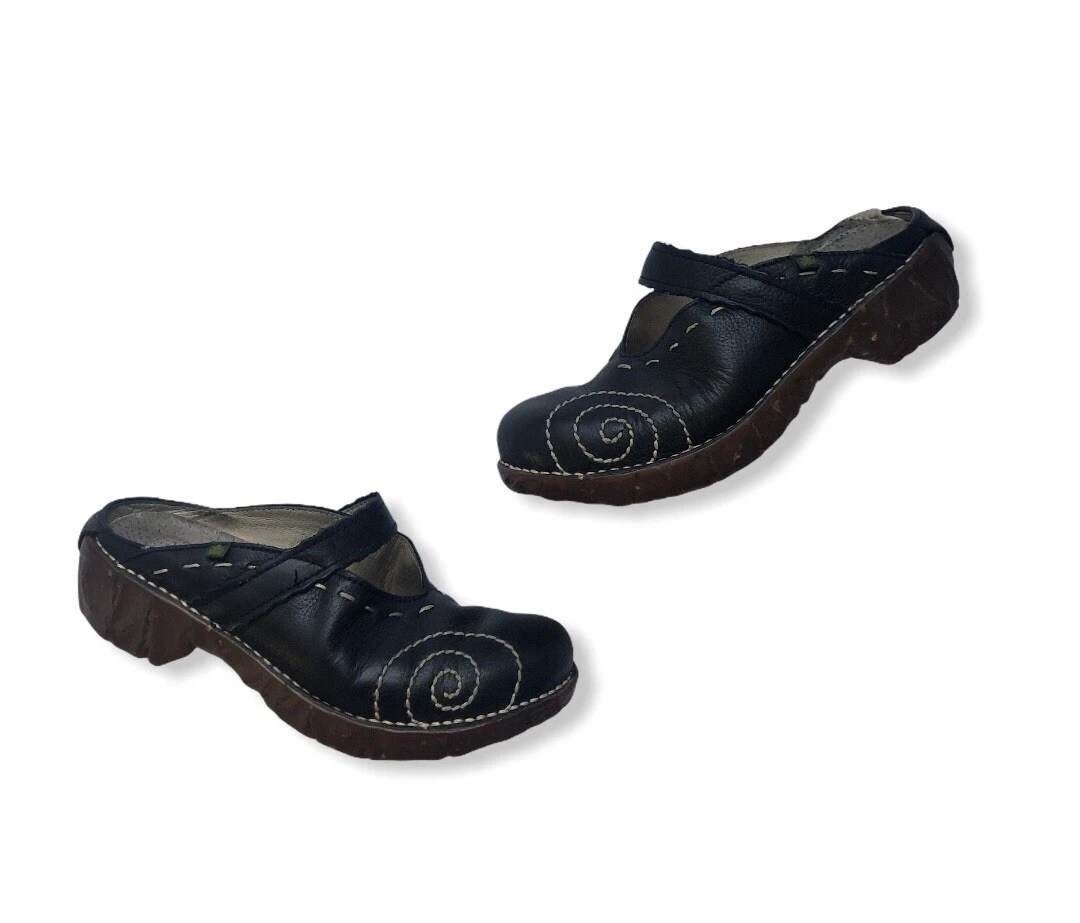 EL NATURALISTA US 7 EUR 37 YGGDRASIL NG96 Mule Black Leather