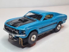 AURORA  MACH 1  TJET HO SLOT, REBUILT  CHASSIS, ORIG  RIMS & TIRES VERY NICE