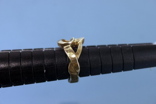 Tiffany & Co. Silver 925 Pair Heart Cross Design Finger Ring Women's US 4.5 Used - Picture 11 of 12