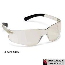 (6 PAIR) PYRAMEX ZTEK SAFETY GLASSES INDOOR/OUTDOOR LENS I/O MIRROR S2580S