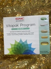 GNC WOMEN’S VITAPAK PROGRAM 50 PLUS Multivitamin Fish Oil Ginkgo Biloba CoQ 10
