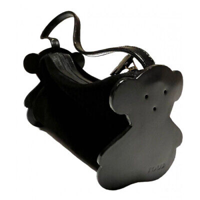 TOUS Bear Bag Black Mini Pouch Approx. 10cm/20cm/6cm Used TOUS Bear Bag Black Mini Pouch Approx. 10cm/20cm/6cm Used
