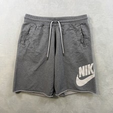 Nike Sweat Shorts Men  s Size Large Nike Logo Gray Essential