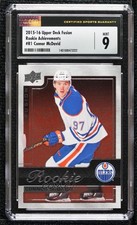 2015-16 Upper Deck Fusion Rookie Achievements Connor McDavid #R1 CSG 9 Mint 08uj