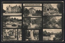 Postcard Food, City Garden, Parks, Restaurant, Monuments 1924