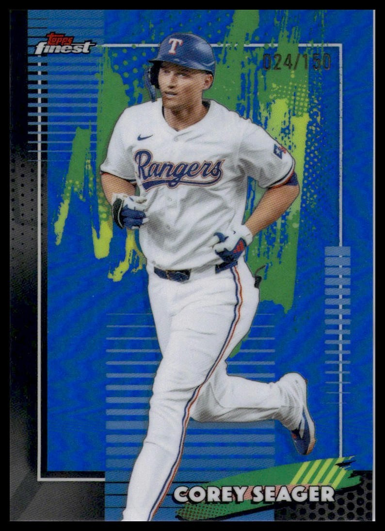 2026 Topps Finest Corey Seager #63 Common Blue Mini-Diamond Refractor 24/150