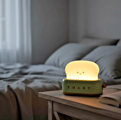 Kinder Toast Nachtlicht - Wiederaufladbare Silikonlampe mit einstellbarer Helligkeit