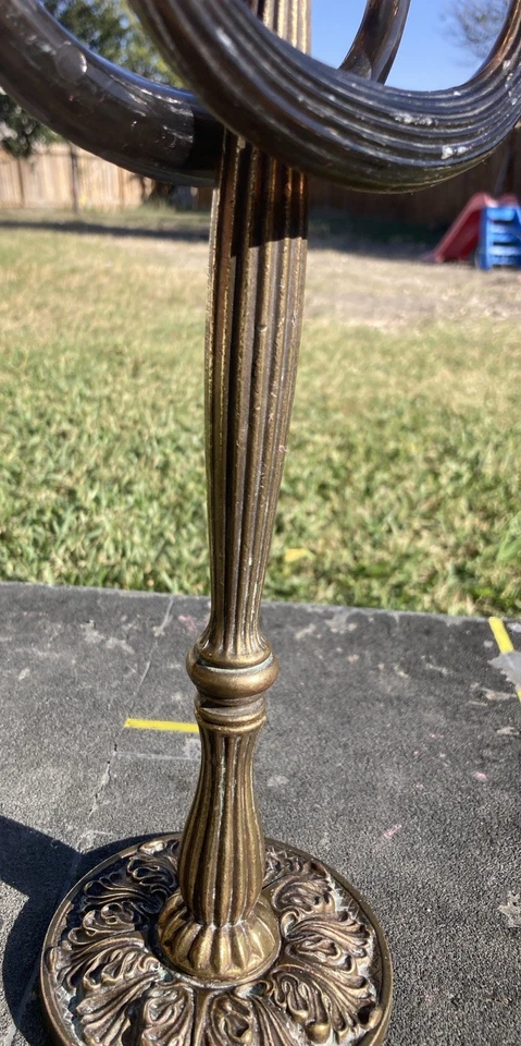 复古黄铜立式双毛巾架 2 件毛巾架详细件 — 第 4/4 张图片