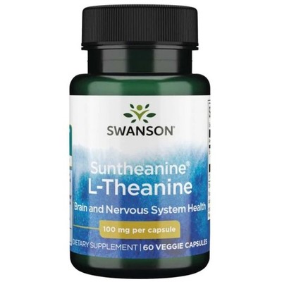 SWANSON, SUNTHEANINE L-THEANINE 100mg Nerven Gehirn 60 Veg. Kapseln SUPER PREIS