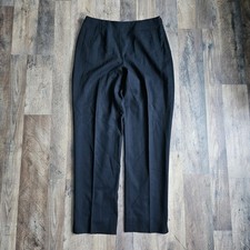 Vtg GIANNI Black Flowy Dress Pants Trousers Women's Size 8 Made In USA High Rise
