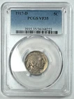 1917-D Buffalo Nickel  PCGS VF35