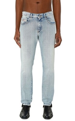 DIESEL 2019 D-Strukt 9C08L Herren Jeans W32/L30 Blau Verwaschen Slim Fit UVP350