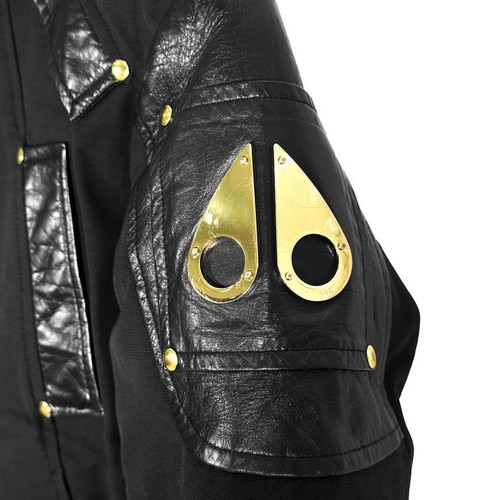 Moose Knuckles Gold Edition 14K Plated Ballistic Bomber Jacket Black MK2217LB - Picture 7 of 14