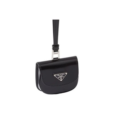 PRADA Leather Headphone case Women's 3.2x1.2x2.6 in