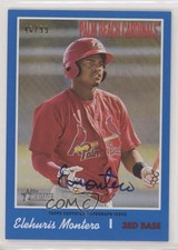 2019 Topps Heritage Minor League Edition Blue 46/99 Elehuris Montero Auto 02h6