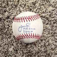 Jeff McNeil Autographed Baseball MLB Debut Fanatics Authentic