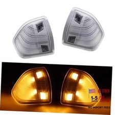 LED Side Mirror Turn Signal Light Left and Right Lamps Cover Lens for Clear