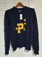 Vintage Polo Ralph Lauren Stadium Snowbeach P Wing Rare 1992 Sweater Size S