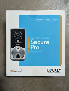 Lockly Secure Pro Zeno Series Deadbolt WiFi Smart Lock Satin Nickel PIN Genie