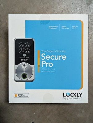 Lockly Secure Pro Zeno Series Deadbolt WiFi Smart Lock Satin Nickel PIN Genie