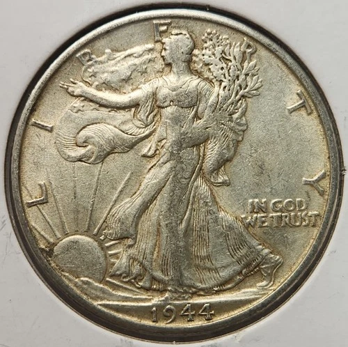 1944 S Walking Liberty Half Dollar AU Condition, 90% Silver Nice Coin! WL-4428s