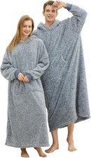 Snuggy Hooded Blanket for Adult, Wearable Blanket Hoodies for Women  Men Warm C