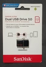 Sandisk Ultra Dual 3.0 USB/micro USB OTG 256GB Flash Drive Thumb Drive Pen Drive