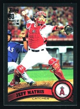 Jeff Mathis Los Angeles Angels 2011 Topps Black #474 SN /60