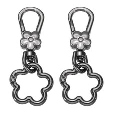 2 Pcs Metal Swivel Lobster Clasp Keychains Quick Release Ring, Gunmetal