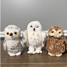 Douglas Cuddle Toys Owl Plush Lot of 3 Snowy Great Horned Bird Stuffed Animals