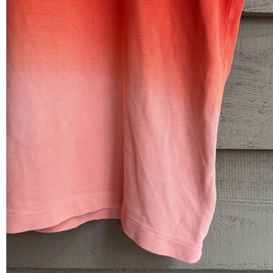 Camisa Polo Lacoste Niños Talla 16 Juvenil XL Roja Rosa Ombre Dip Dye Preppy Informal Foto 2 de 4