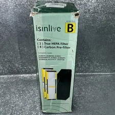 Isinlive FLT4825 Filter B 2 Pack True HEPA + Carbon Pre-Filters Open Box