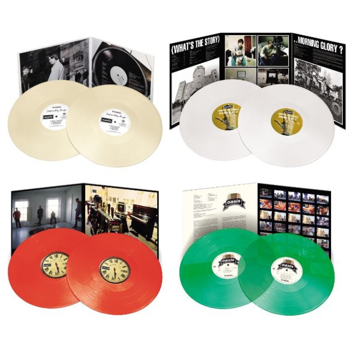 Oasis Limited Color Vinyl 2LP 4-Set - Japan 2000-Set Exclusive New