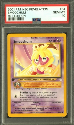 Smoochum (1st Edition) graded PSA 10 for sale on eBay