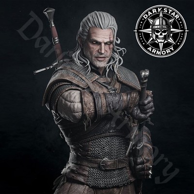 Geralt the Witcher Resin Figure Kit 1/6 1/12 1/18 1/24 CA 3D STUDIOS