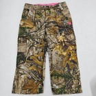 Carhartt Kids Girls Camo Cargo Pants RealTree Pink Stitching Size 6X. Inseam 14"