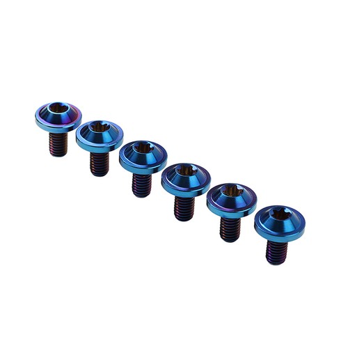 6pcs Alloy Bolts Truss Torx Head Screws For Bike Motorcycle M6x30mm Blue - Zdjęcie 6 z 10