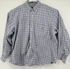 Polo Ralph Lauren Long Sleeve Button Down Shirt Blue White Men s 2XB