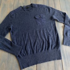 Banana Republic Sweater Crew Neck Blue Pullover 100 Cotton - Size Medium T8 