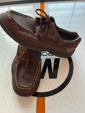 Boys Sperry Charter Brown Leather Loafers Deck Boat Shoes size 2.5 W Excellent