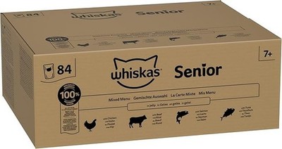WHISKAS Adult Wet Cat Food in Jelly 84x85g Mixed Menu