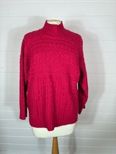 NEXT SIZE L BUT MORE LIKE XL CABLE KNIT PINK JUMPER