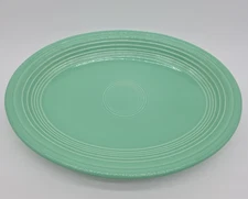 FIESTA Serving Platter Retired Sea Mist Green Fiestaware 11.5x9” Homer Laughlin