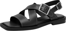 COACH womens Archival Buckle Flat Sandal