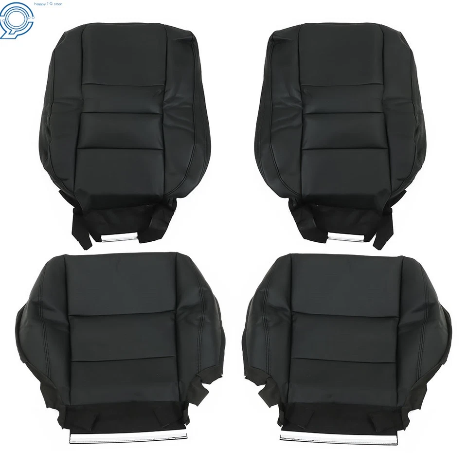 Capa de assento couro preta para motorista e passageiro Honda Accord 2008-2012 parte inferior e superior - Imagem 4 de 4