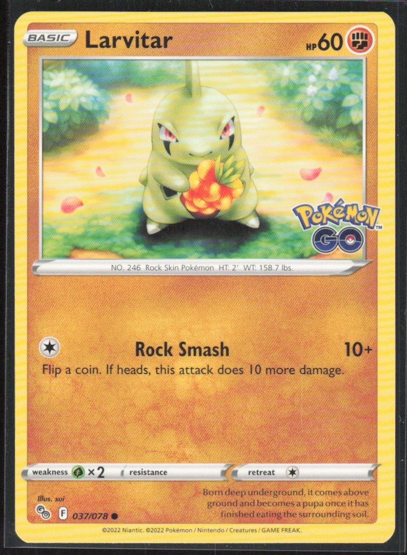 2022 Sword & Shield - Pokémon GO Larvitar Basic/Common #37