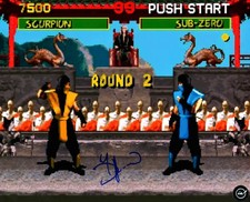 Daniel Pesina Autographed Mortal Kombat Scorpian 8x10