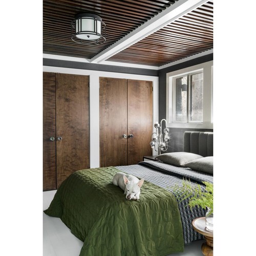 Crystorama 9590-MK Hulton 2 Light 15 inch Matte Black Flush Ceiling Light - Picture 4 of 8