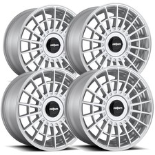 Set Of 4 Staggered-rotiform R143 Las-r 19 5x1005x112 35mm Silver Wheels Rims