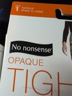 2 Pair No Nonsense Silky Opaque Tights Size XL Espresso & Cobblestone New  — photo 8